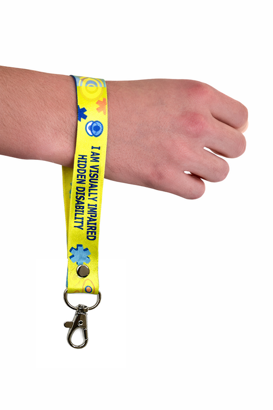 I am Visually Impaired Key tag ring blind awareness symbol Partially Sighted sight loss