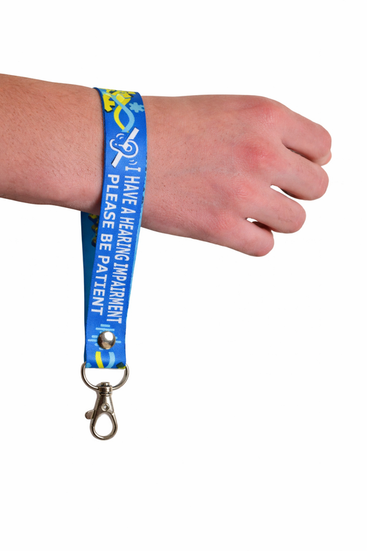 I have a hearing Impairment Key tag ring deaf awareness symbol