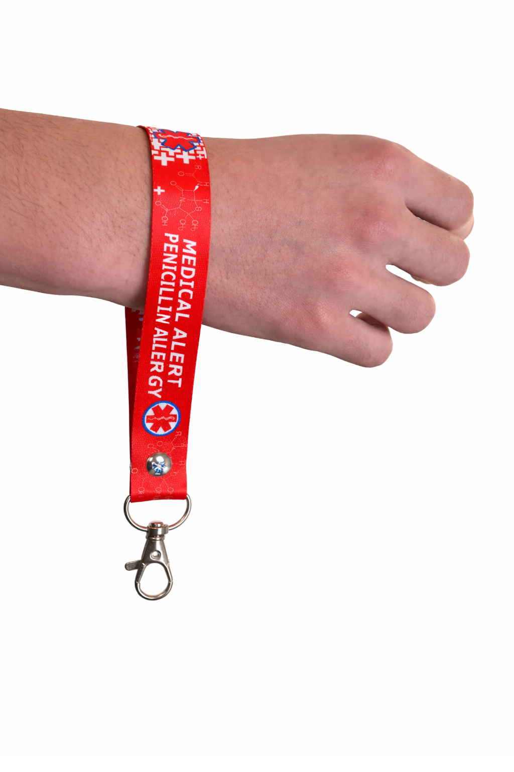 Medical Alert Penicillin Allergy Key tag ring hidden disability awareness symbol