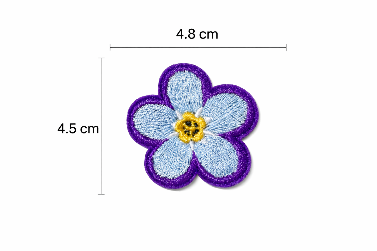 Alzheimer’s Awareness Forget Me Not Flower iron on / sew on Embroidery Patch