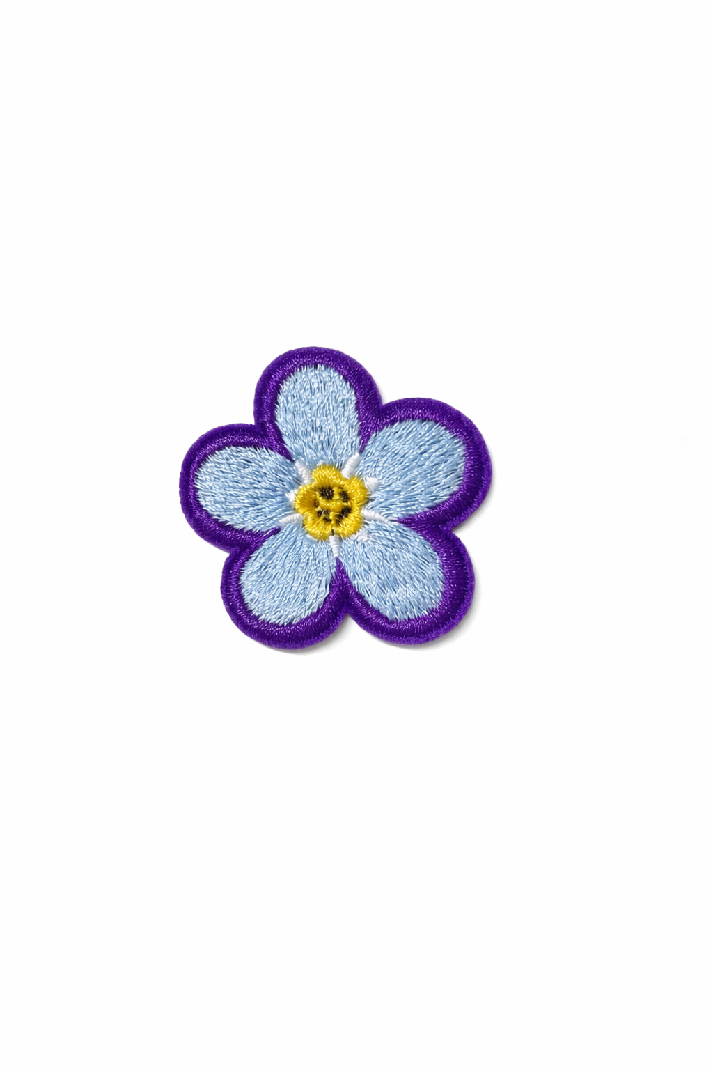 Alzheimer’s Awareness Forget Me Not Flower iron on / sew on Embroidery Patch