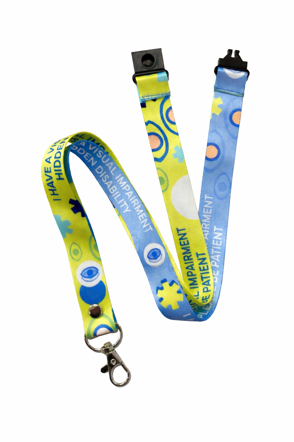 I have a visual impairment Lanyard neck strap Safety breakaway clip blind sight loss awareness