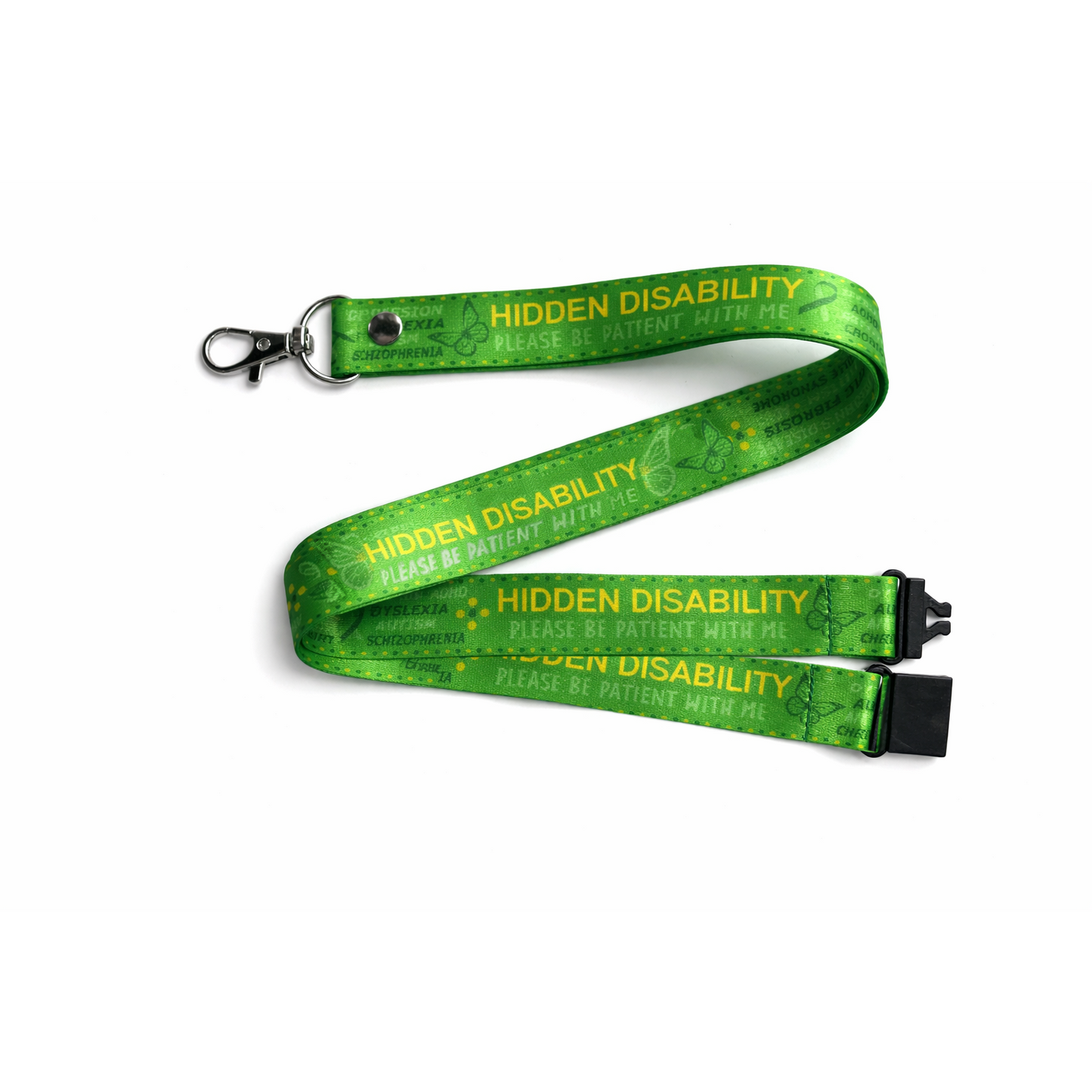 Hidden disability Lanyard & Key tag SET - not all disabilities are visible