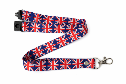 Union Jack Lanyard includes ID Holder and Safety breakaway clip UK flag Lanyard Neck Strap