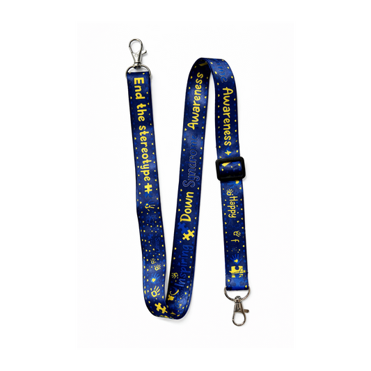 Down Syndrome Awareness CLIP adjustable Lanyard neck strap ID holder phone bag