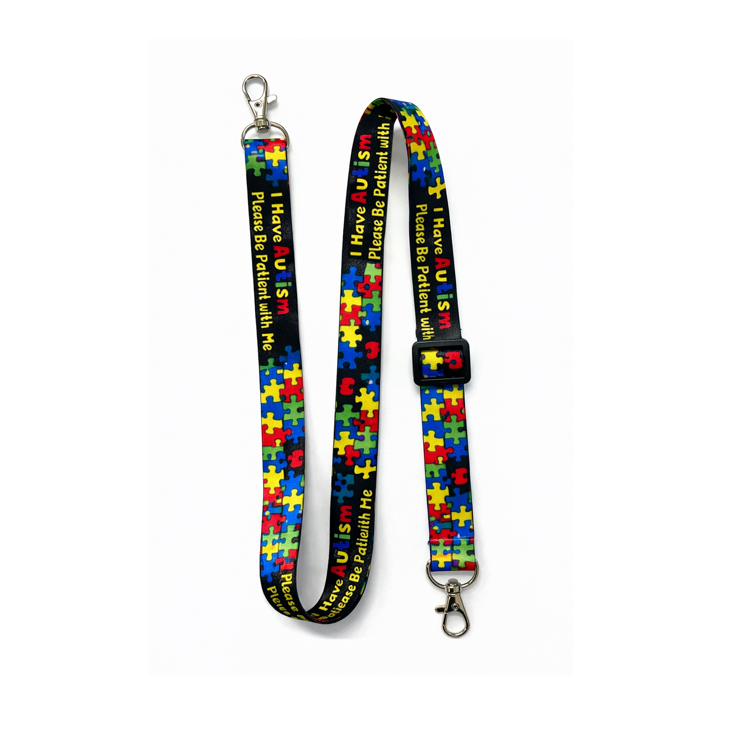 I have Autism DOUBLE CLIP adjustable Lanyard neck strap