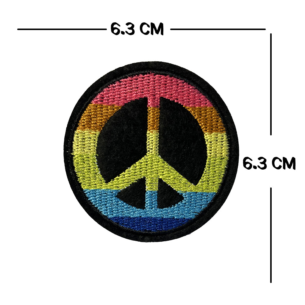 Rainbow Peace Embroidery Iron on or Sew on Patch lgbtq gay pride  - Brand New