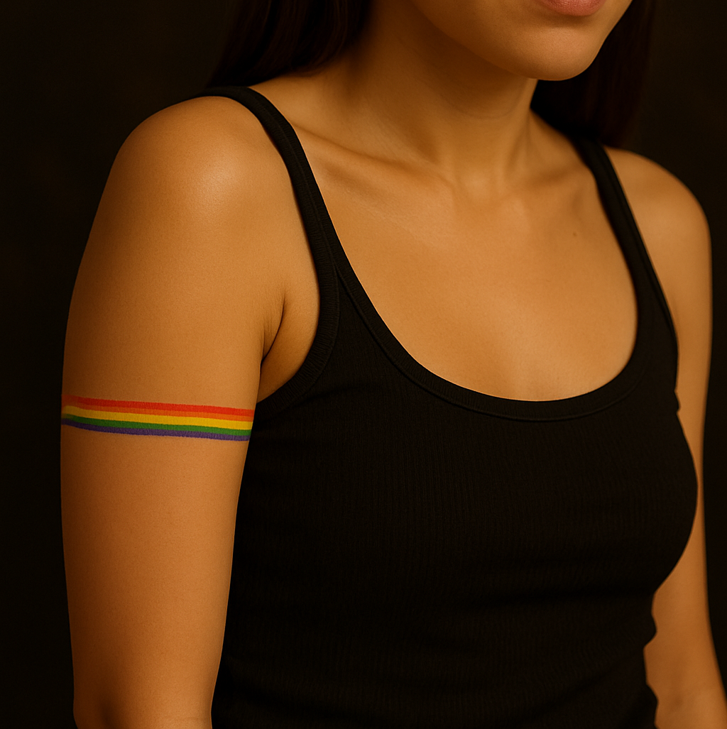 2 x LGBT Rainbow Armband Temporary Tattoo Happy Gay Pride LGBT…