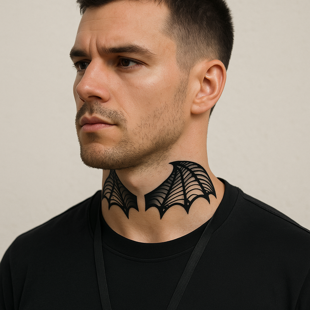 2 x BAT wings Temporary Tattoo neck face Neck body art