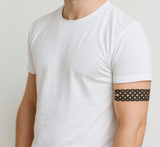Tribal Semi Permanent Tattoo Waterproof Lasts 1 week Celtic armband body art tattoo…