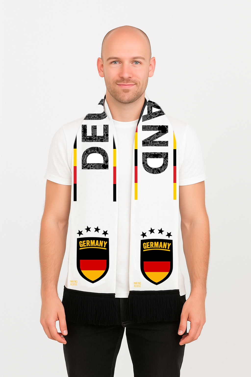 Germany National Team Supporter Scarf Football Soccer World Cup Football Scarf for Sporting Events Fans