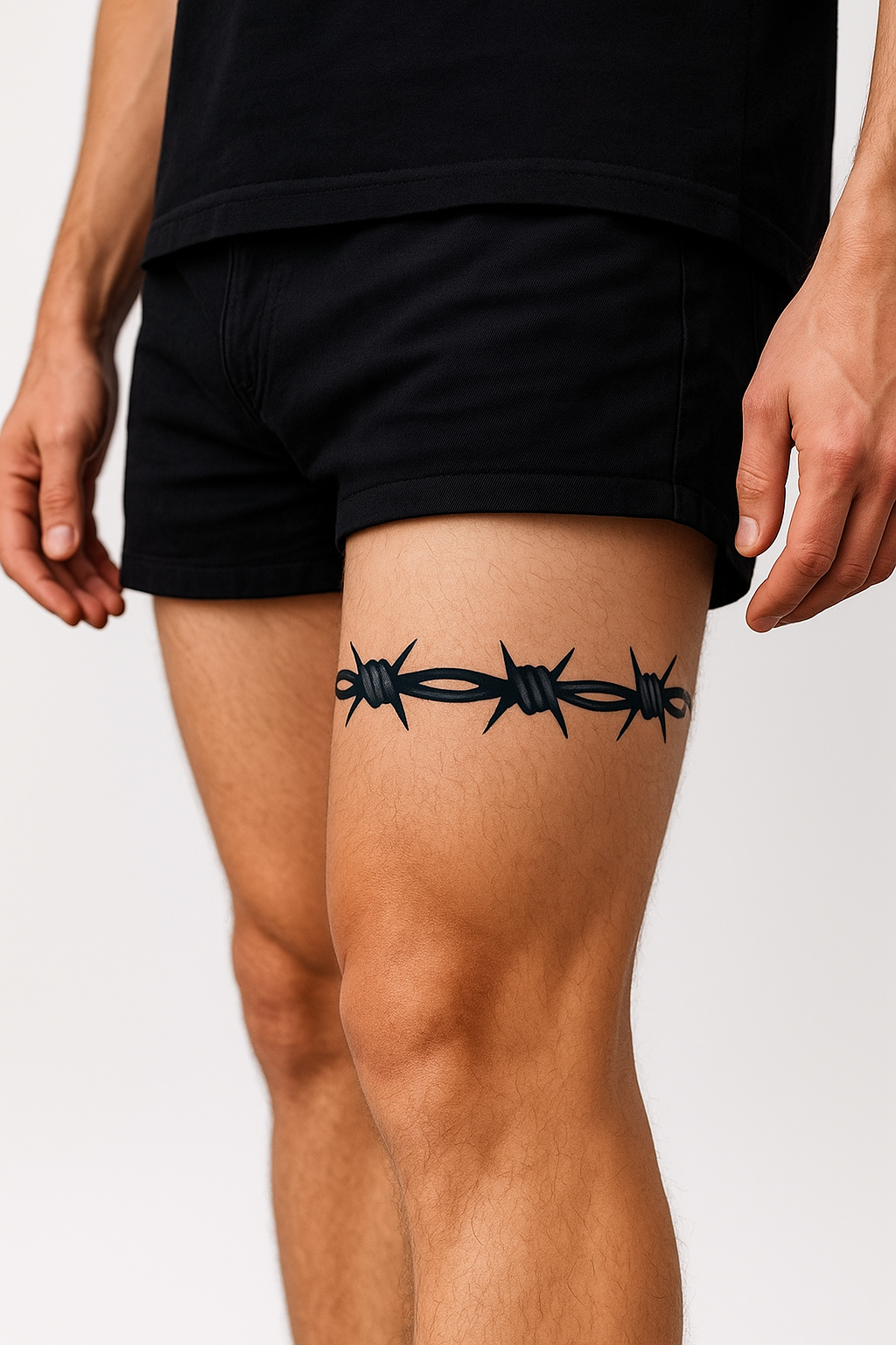 Set of 2 x Barbed Wire SEMI PERMANENT  Tattoo Waterproof Lasts 1 week  armband body art tattoo