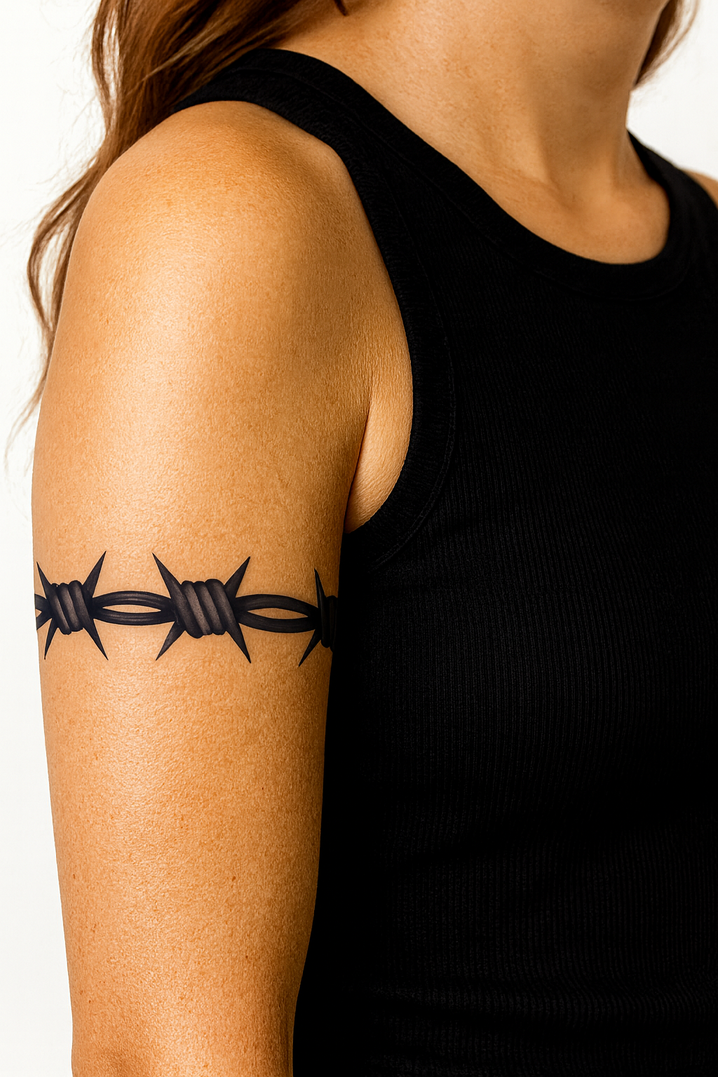 Set of 2 x Barbed Wire SEMI PERMANENT  Tattoo Waterproof Lasts 1 week  armband body art tattoo