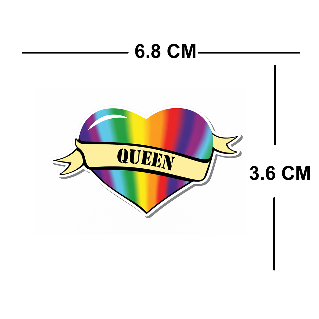 4 PACK Rainbow Queen waterproof Matte vinyl sticker LGBTQ gay pride symbol