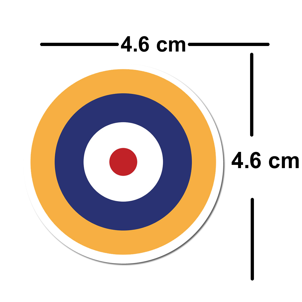 4 PACK RAF Roundel waterproof Matte vinyl sticker air force, military symbol
