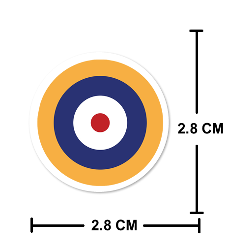 8 PACK RAF Roundel symbol waterproof Glossy vinyl sticker in / outdoor airforce