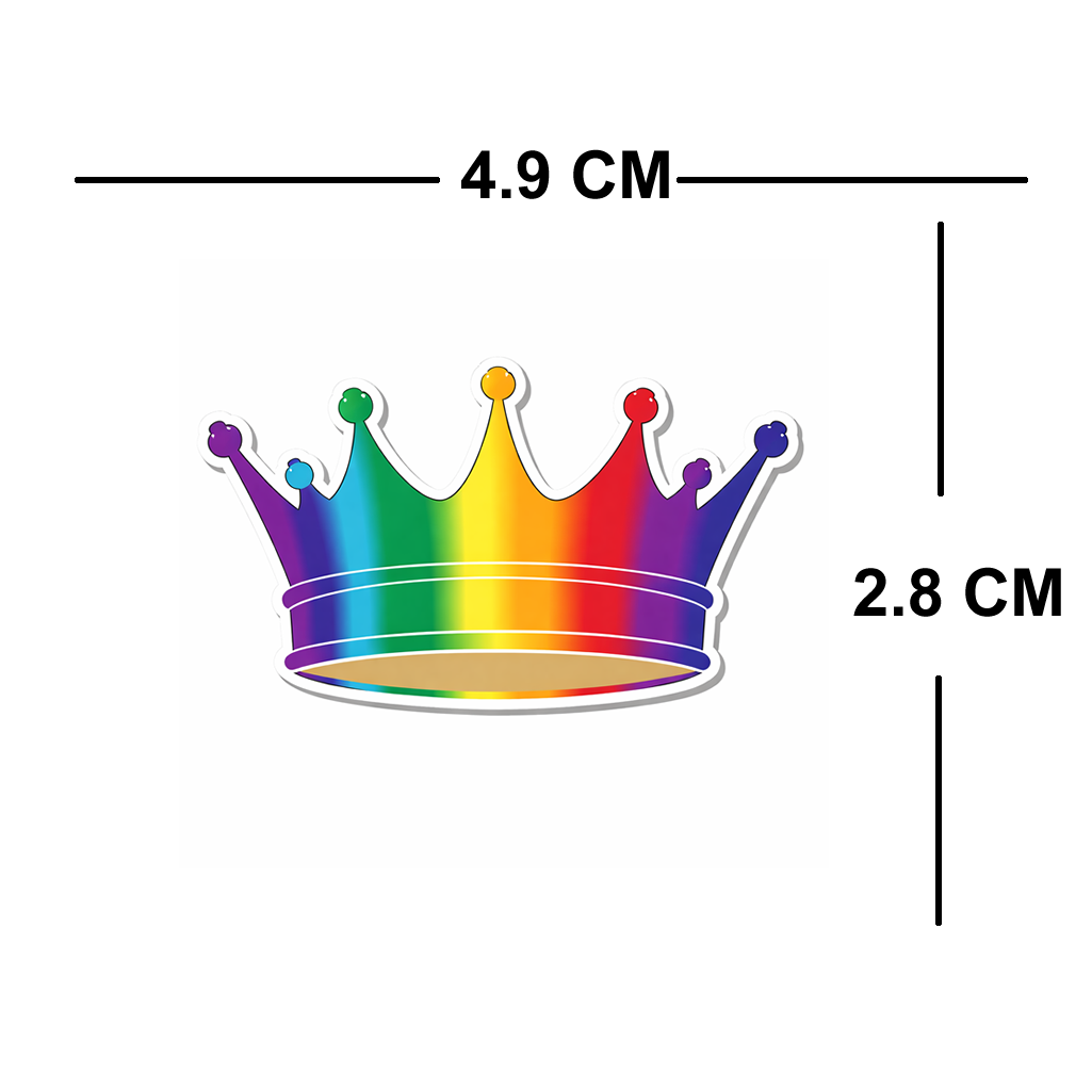 4 PACK LGBT Rainbow Crown waterproof Matte vinyl sticker paper LGBTQ gay Pride
