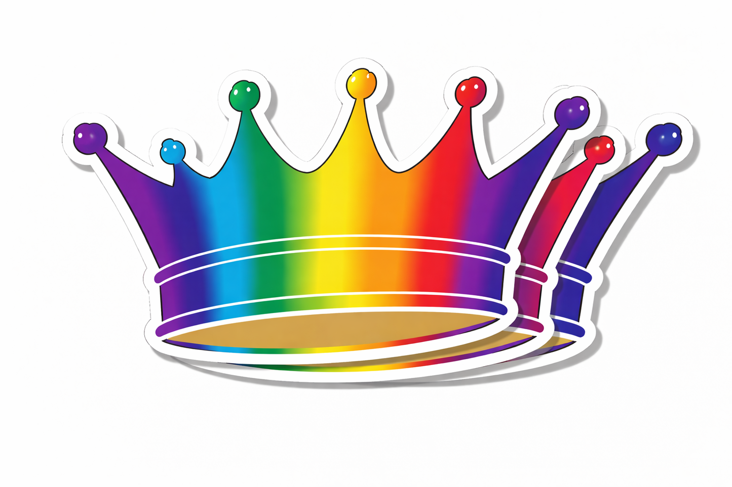 4 PACK LGBT Rainbow Crown waterproof Matte vinyl sticker paper LGBTQ gay Pride