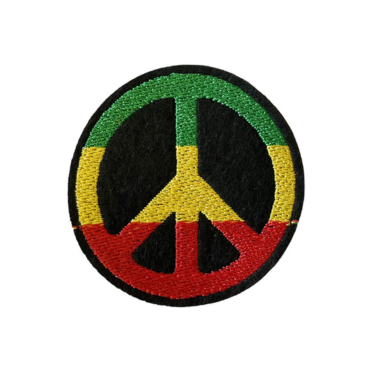 Peace Embroidery Patch Iron on or Sew on RASTA peace one love