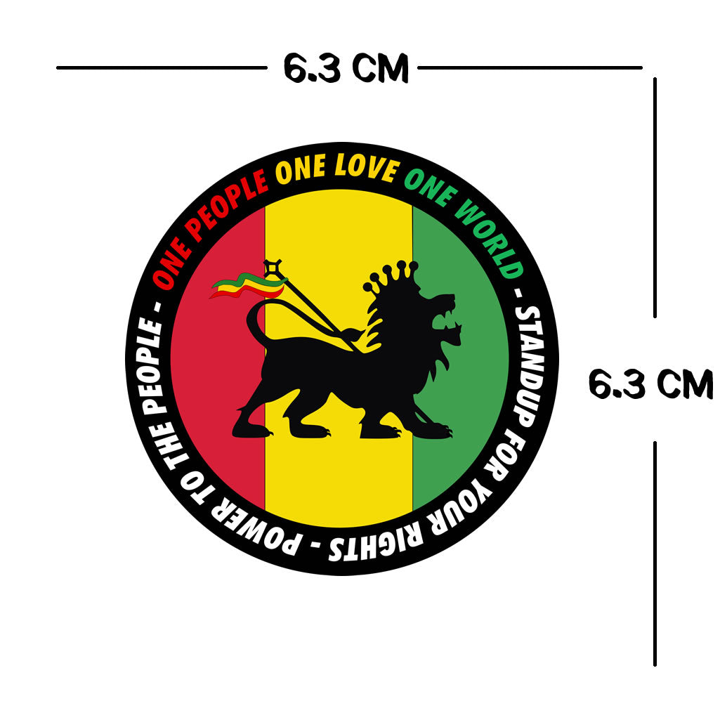 Power to the people one love one world Iron on Transfer for fabric RASTA LION