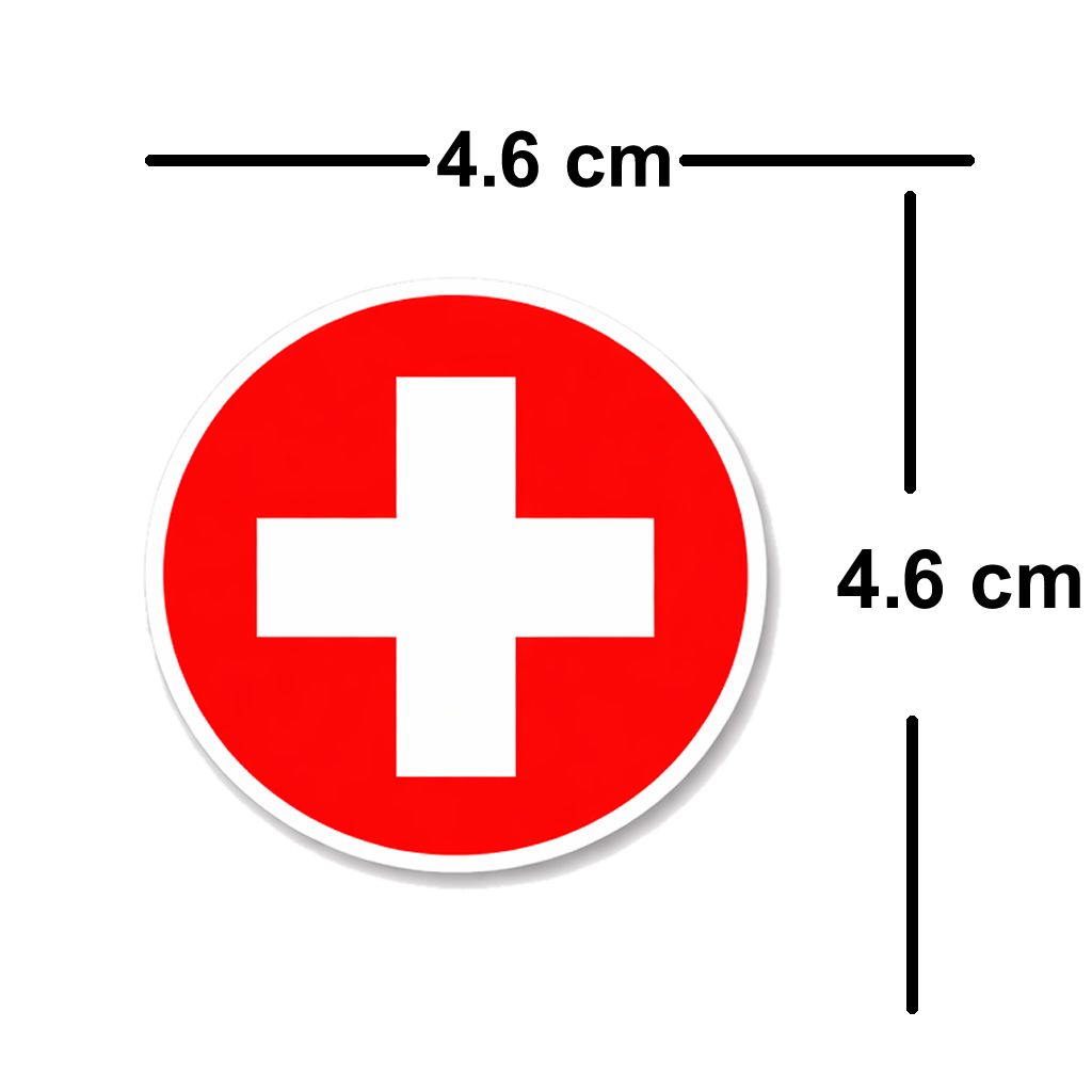 4 PACK Medical Symbol Red cross waterproof Matte vinyl sticker