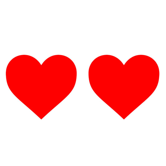 2 X Red heart TEMPORARY TATTOO waterproof tatts hearts love valentines lover