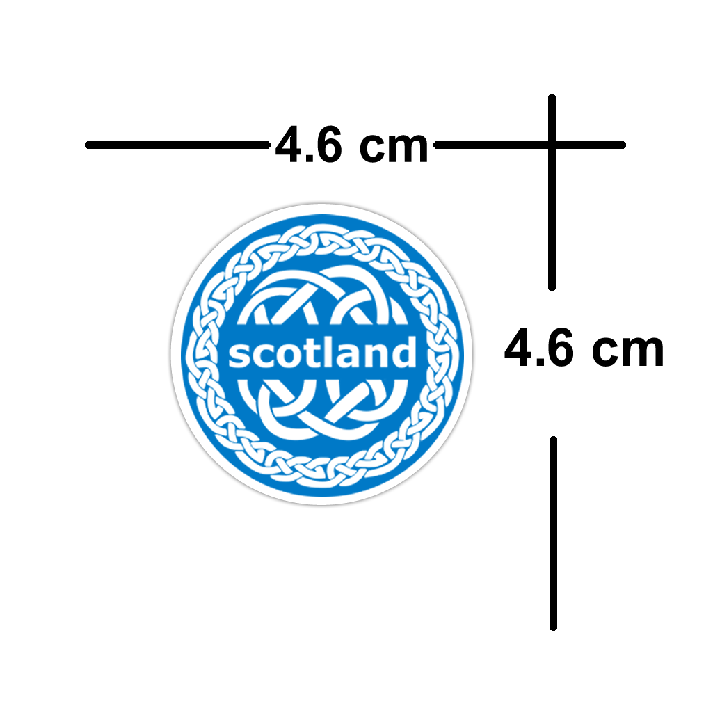 Scotland Waterproof Vinyl Matte Sticker Label, 4 Pack, Scottish celtic symbol