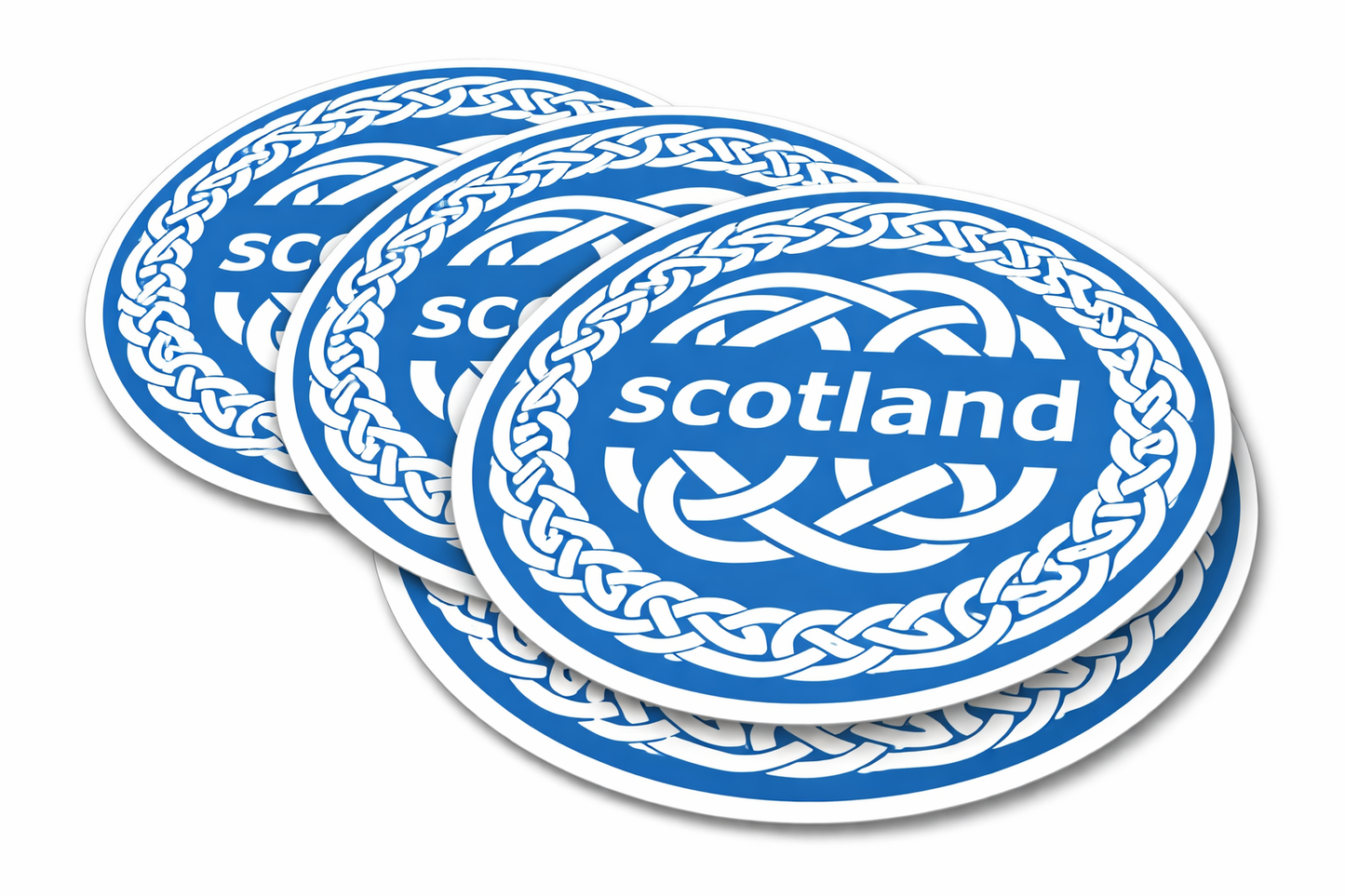 Scotland Waterproof Vinyl Matte Sticker Label, 4 Pack, Scottish celtic symbol
