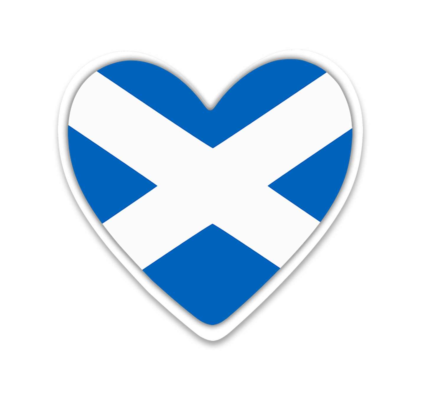 4 PACK Scotland Flag heart waterproof Matte vinyl sticker paper Scottish Team
