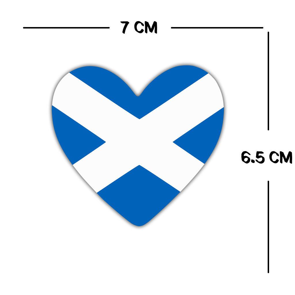 Scotland Flag Heart Iron on Transfer for fabric Scottish Team Support