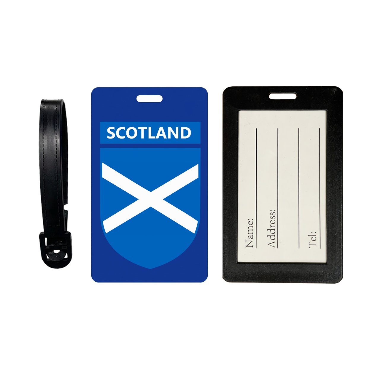 Scotland Flag Crest Suitcase Tag, Luggage Tag, Travel ID Bag Scottish Team