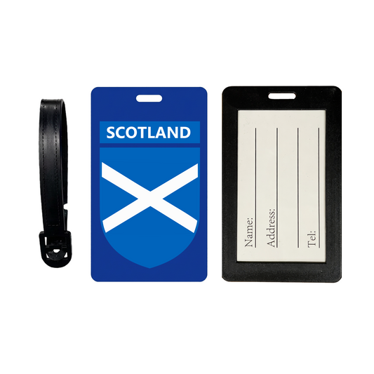 Scotland Flag Crest Suitcase Tag, Luggage Tag, Travel ID Bag Scottish Team