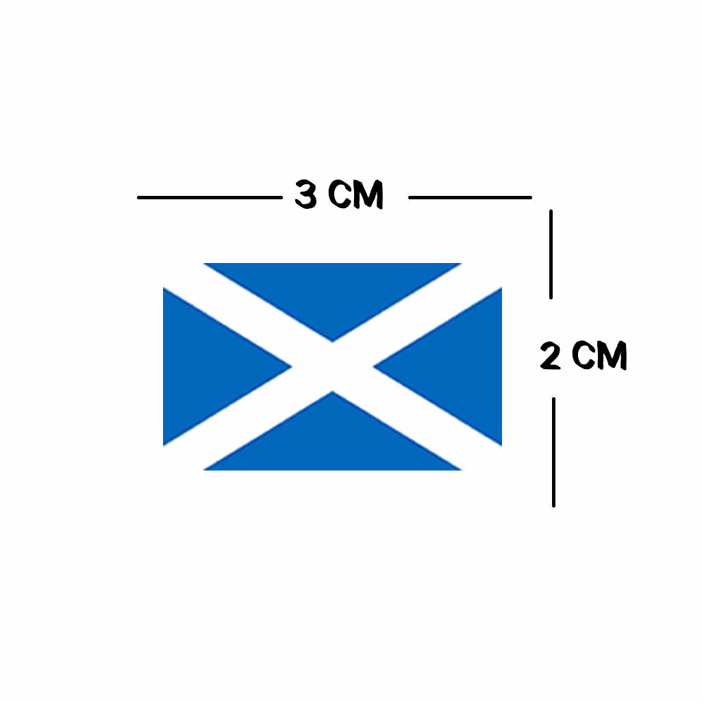 4 x Scotland Flag IRON ON screen print Transfers for Fabrics Scottish Flag