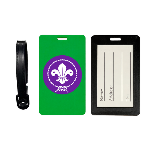 Scout Suitcase Tag – Luggage Tag with Scouts Symbol | Travel ID Bag Tag for Kids & Camp Trips