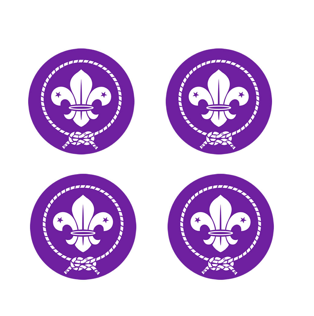 Set of 4 x Scouts Iron on Screen Print transfer for fabrics Scout patch badge