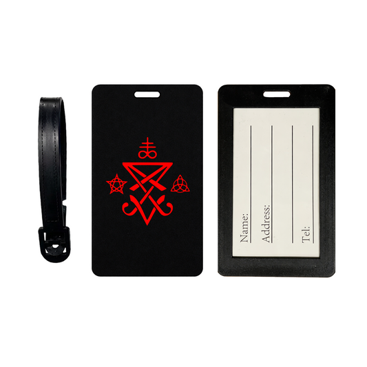 Sigil of Lucifer Luggage Tag – Gothic Travel ID Tag for Suitcase Goth Symbol