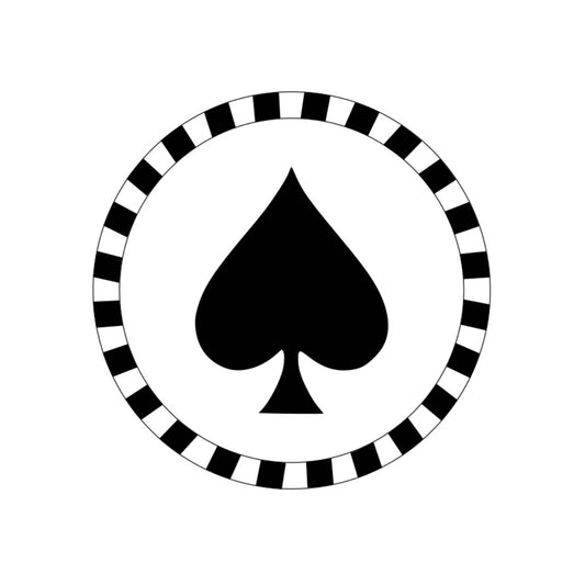 Ace of Spades iron on Transfer patch for fabrics chequered player