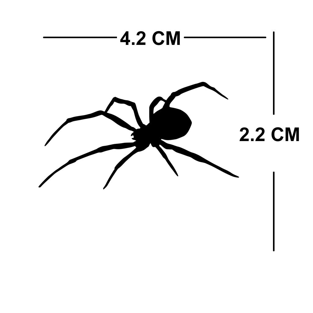 2x Black Spider Temporary Tattoos Arachnid Body Art Waterproof