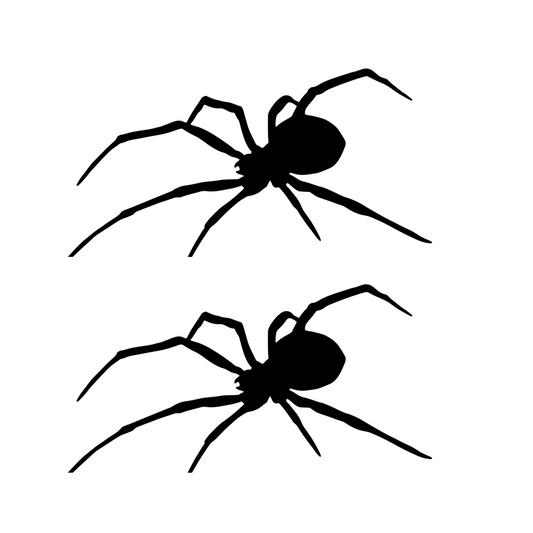 2x Black Spider Temporary Tattoos Arachnid Body Art Waterproof