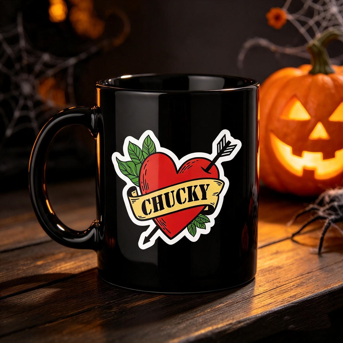 2 PACK Chucky waterproof Gloss vinyl sticker Halloween Gothic symbol