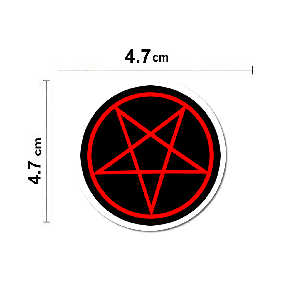 4 PACK Witch Craft waterproof Gloss vinyl sticker Halloween Pentagram symbol