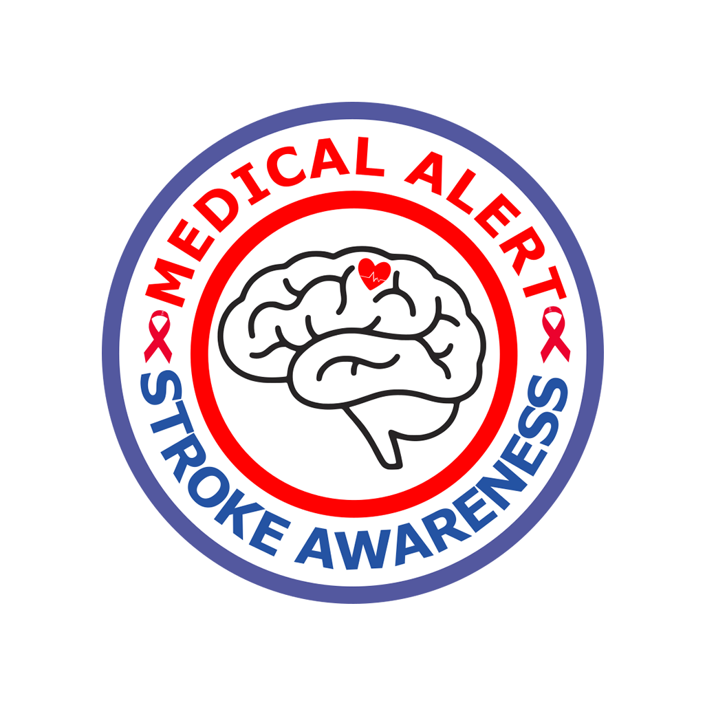 Medical Alert STROKE AWARENESS Iron on Transfer for fabrics hidden disability