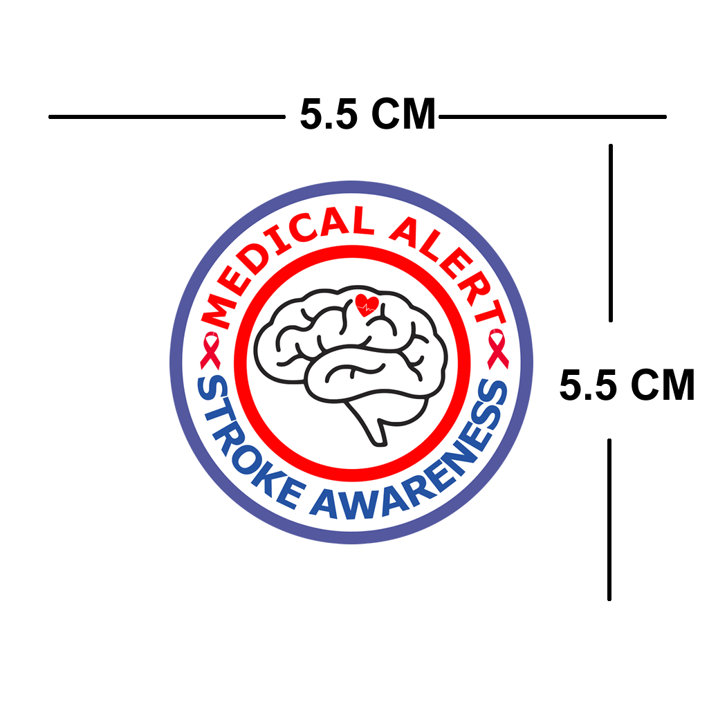 Medical Alert STROKE AWARENESS Iron on Transfer for fabrics hidden disability