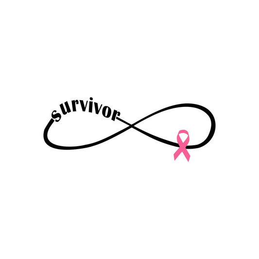 Survivor eternal love TEMPORARY TATTOO Cancer awareness pink ribbon