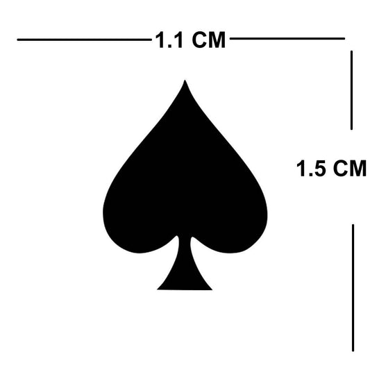 10 x Spades Semi Permanent Tattoo Waterproof Lasts 1 - 2 weeks ace of spades card suits symbol