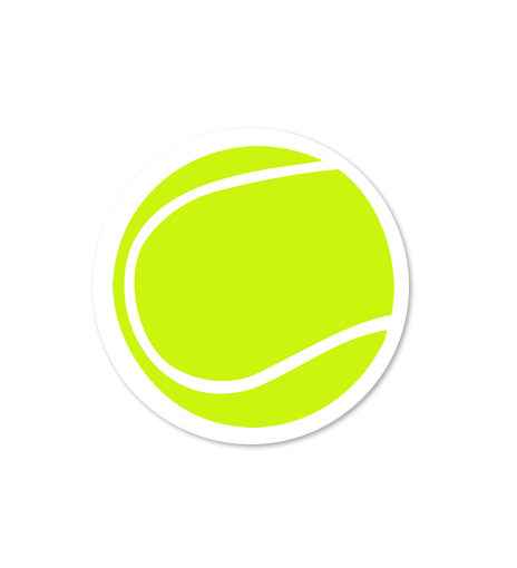 8 PACK Long Tennis ball waterproof Glossy vinyl sticker in / outdoor