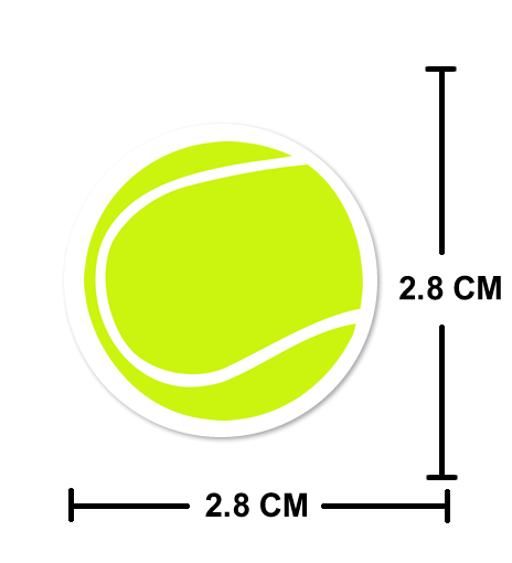 8 PACK Long Tennis ball waterproof Glossy vinyl sticker in / outdoor