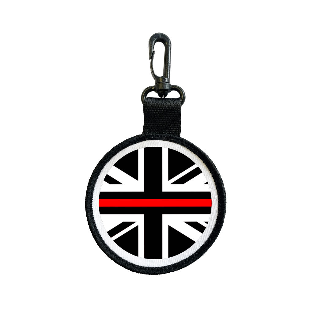 Thin Red Line Tag Pull Bag tag Key Ring UK – Firefighter Support Keychain Gift