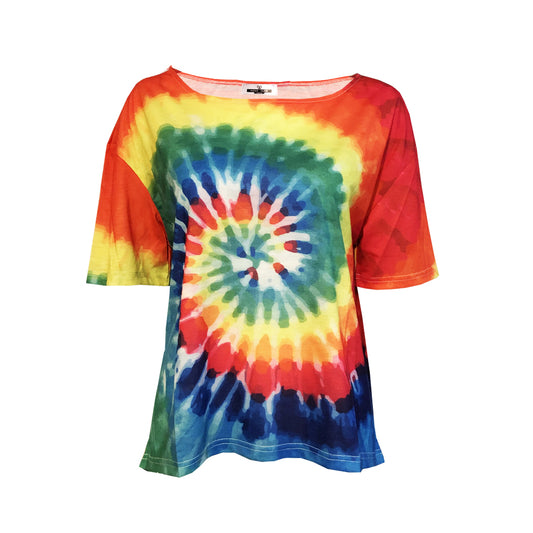 Tie dye printed Tshirt multi coloured tie-dye t-shirt