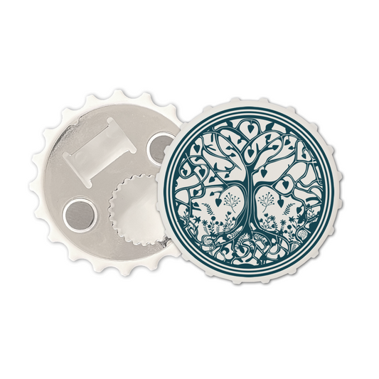 Tree of life Magnetic bottle cap opener fridge magnet gift circle